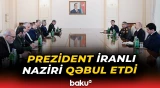 İranlı nazirin başçılıq etdiyi nümayəndə heyəti Prezidentin qəbulunda - Baku TV