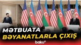 İlham Əliyev və ABŞ-nin Vitse-prezidenti Cey. Dİ. Vens mətbuata bəyanatlarla çıxış ediblər - Baku TV