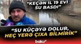 Gəncədə yağış sakinlərə ciddi çətinliklər yaratdı - Baku TV