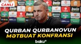 Qurban Qurbanovun "Nyukasl"la oyunöncəsi mətbuat konfransı - Baku TV