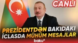 İlham Əliyevin CQD və yaşıl enerji ilə bağlı mötəbər tədbirdə çıxışı - Baku TV CANLI