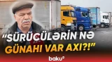 Naxçıvanda sürücülər sərhəddə qalan həmkarlarına görə etiraz ediblər - Baku TV