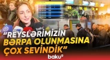 Naxçıvan Beynəlxalq Hava Limanında vətəndaşlar sevincini bölüşdü - Baku TV