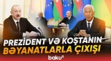 İlham Əliyev və Aİ Şurasının Prezidenti mətbuata bəyanatlarla çıxış ediblər - Baku TV