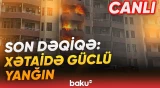 Xətaidə binada yanğın başladı | Hadisə yerindən bağlantı - Baku TV CANLI