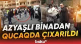Xətaidəki yanan binadan sakinlər belə təxliyə edildi - Baku TV