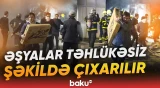 Binəqədidə yanğın baş verən ərazidən son görüntülər - Baku TV