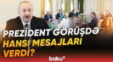 Prezident İlham Əliyev TDT hökumət başçılarının görüşünün iştirakçıları ilə bir arada - Baku TV