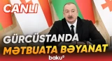 Prezident İlham Əliyev Gürcüstanda: Tbilisidə mətbuata birgə bəyanat - Baku TV CANLI