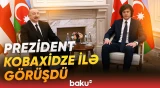 İlham Əliyevin Gürcüstanın Baş naziri İrakli Kobaxidze ilə təkbətək görüşü oldu - Baku TV
