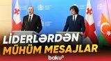 İlham Əliyevin Gürcüstanın Baş naziri İrakli Kobaxidze ilə mətbuata birgə bəyanatı - Baku TV