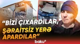 Evi uçan qadın fəryad etdi | “Hamısı qalıb içəridə, icradan deyirlər ki...” - Baku TV