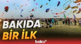 Xəzərin sahilində ilk dəfə çərpələng festivalı keçirildi - Baku TV