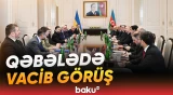 Prezident İlham Əliyevin Ukrayna Prezidenti ilə geniş tərkibdə görüşü keçirilib - Baku TV