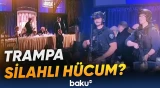 Trampın jurnalistləri qəbulu zamanı silahlı insident olub - Baku TV