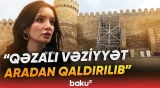 İçərişəhərdə qala divarının uçan hissəsi bərpa edilir - Baku TV