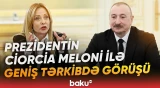İlham Əliyevin İtaliya Nazirlər Şurasının sədri ilə geniş tərkibdə görüşü olub - Baku TV