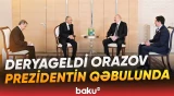 Prezident Türkmənistanın Arkadağ şəhərinin Tikinti üzrə Dövlət Komitəsinin sədrini qəbul etdi
