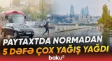 Rekord həcmdə yağıntı | İqlim dəyişiklikləri Bakıda özünü göstərir - Baku TV