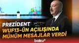 "Haber Global" Prezidentin WUF13-ün açılış mərasimində çıxışından süjet hazırlayıb - Baku TV