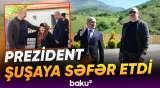 Prezident Böyük Qaladərəsi kəndində görülən işlərlə tanış olub, sakinlərlə görüşüb - Baku TV