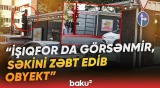 "Yol təmiz olmalıdır" | Piyada səkisində tikilən obyekt narazılıq yaratdı - Baku TV