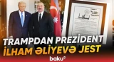 İlham Əliyev Donald Trampa göndərdiyi hədiyyə üçün təşəkkür etdi | "Haber Global"dan süjet - Baku TV