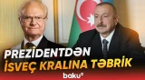 İlham Əliyev İsveç Kralını milli bayramları münasibətilə təbrik edib - Baku TV