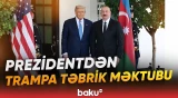 Prezident İlham Əliyev Donald Trampı yubileyi münasibətilə təbrik edib - Baku TV