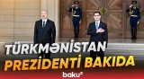 Sərdar Berdiməhəmmədovun Bakıda rəsmi qarşılanma mərasimi - Baku TV