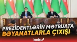 Azərbaycan və Türkmənistan prezidentləri mətbuata bəyanatlarla çıxış ediblər - Baku TV