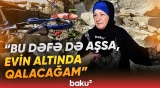 Nəsimi rayonunda təhlükəli anlar | Qəzalı ikimərtəbəli binanın divarları çat verir - Baku TV