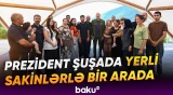 İlham Əliyev Kiçik Qaladərəsi kəndinə qayıdan sakinlərlə görüşüb - Baku TV