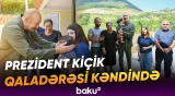 Prezident Kiçik Qaladərəsi kəndində sakinlərlə görüşüb - Baku TV