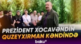 Dövlət başçısı Quzeyxırman kəndində aparılan işlərlə yaxından tanış olub - Baku TV