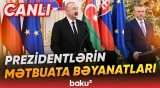 Azərbaycan və Slovakiya prezidentlərinin mətbuata bəyanatlarla çıxışı - Baku TV CANLI