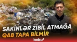Qobustanda yaşayan bir qrup sakin yerə tökülən zibillərdən cana yığıldı - Baku TV
