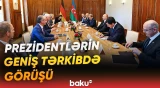 Berlində İlham Əliyevin Frank-Valter Ştaynmayer ilə geniş tərkibdə görüşü olub - Baku TV