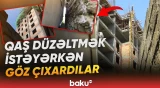 Tikinti şirkəti Xırdalan sakinini təhlükə ilə üz-üzə qoydu - Baku TV