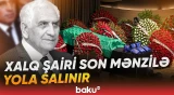 Ailə üzvləri, sənət dostları mərhum Xalq şairi ilə vidalaşır - Baku TV