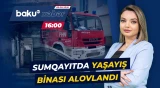 Sumqayıtda binada yanğın | Sakinlər təxliyə edildi - Baku TV CANLI