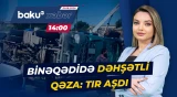 Binəqədidə qəza baş verib | Yola dizel yanacağı dağılıb - Baku TV CANLI