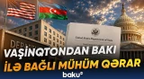 ABŞ Dövlət Departamenti "907-ci düzəliş"in dondurulması ilə bağlı Konqresə bildiriş göndərib - Baku TV
