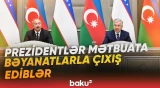 Daşkənddə Azərbaycan və Özbəkistan prezidentləri mətbuata bəyanatlarla çıxış ediblər - Baku TV