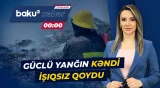 Ucar rayonunda baş verən yanğın elektrik xətlərini sıradan çıxardı - Baku TV CANLI