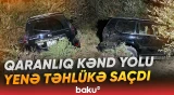 İşıqlandırılmayan yolda növbəti qəza | Avtomobil aşdı, 5 nəfər xəstəxanalıq oldu - Baku TV