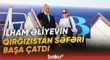 Prezident və birinci xanımın Qırğızıstandan yola salınma anı - Baku TV