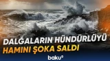 Sahil zolağında təhlükə siqnalı | Dənizdə qorxunc anlar yaşandı - Baku TV