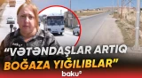 Qobuda sakinlər avtobus dayanacağı üzü görmür - Baku TV