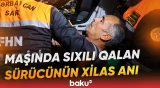 Bakıda ağır qəza: “Mercedes” yol kənarında dayanan “Kamaz”a çırpıldı - Baku TV